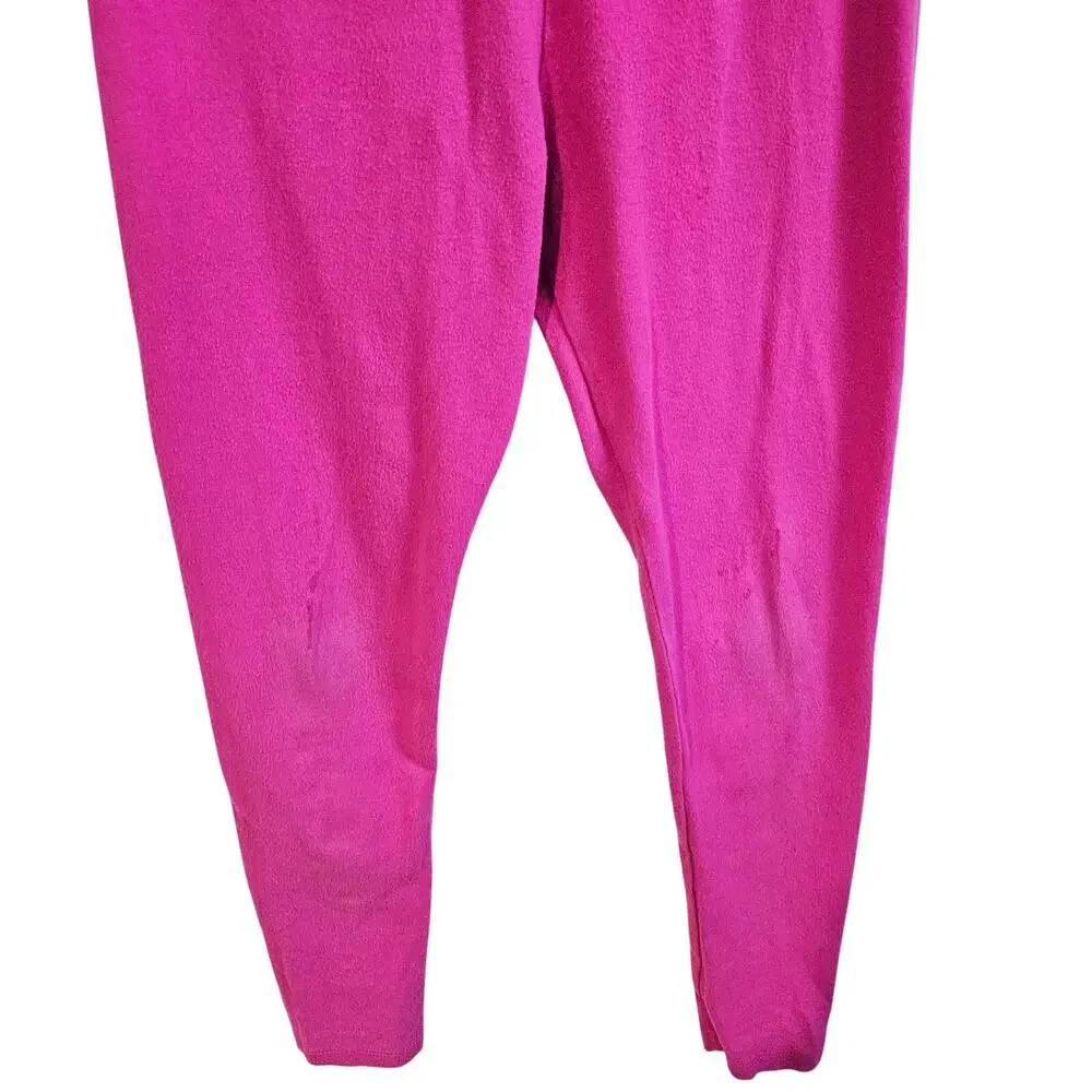 Children's Place Size M Leggings Solid Hot Pink Comfy Stretch Pants Casual Basic